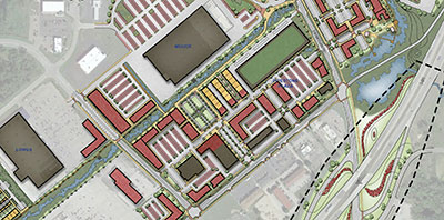 aerial map of mall drive plan